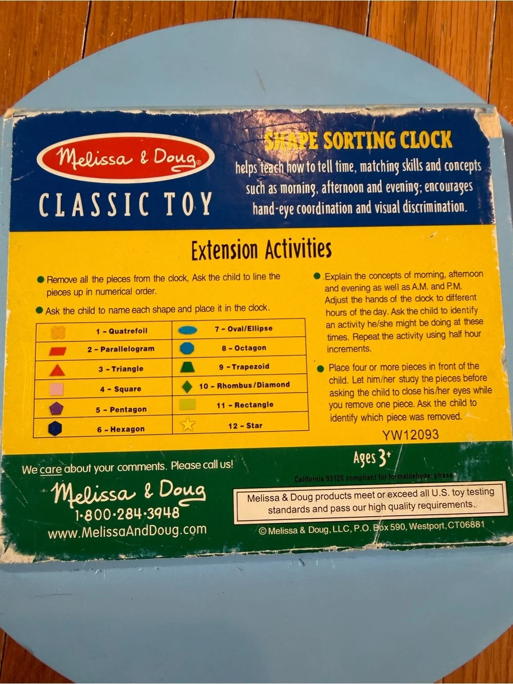Melissa & Doug Shape Sorting Clock Puzzle Game Toy